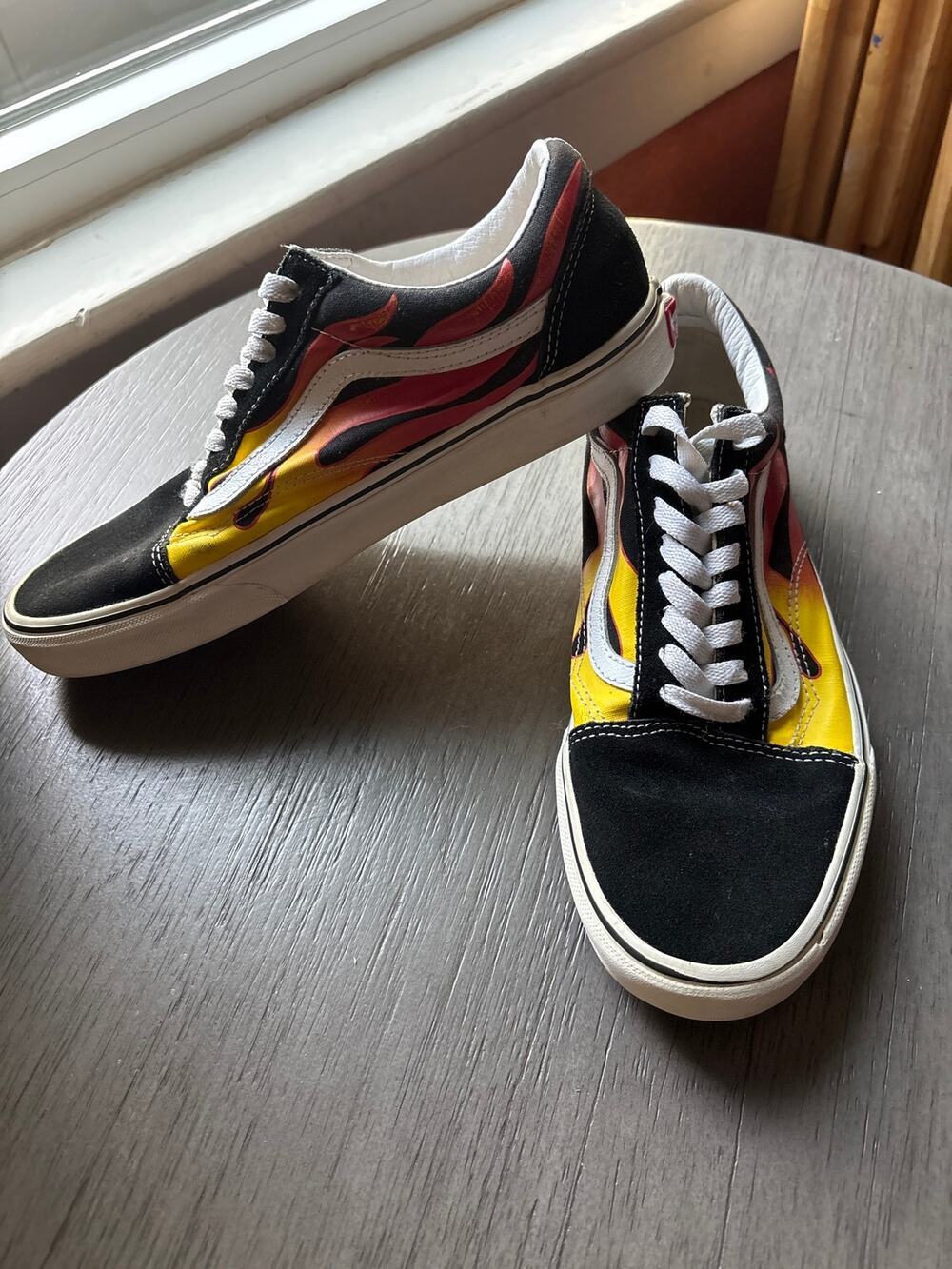 Vans Old Skool Flame sneakers with black suede panels Men's: 9.5 Women's 11 - Picture 1 of 7